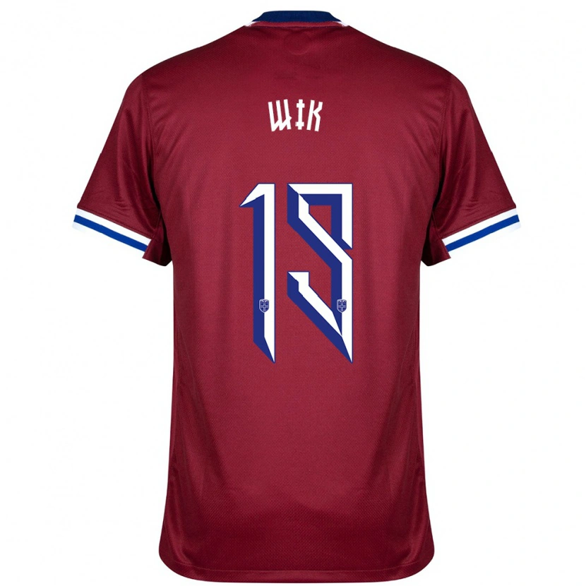 Danxen Män Norge Nicholas Wik #19 Röd Blå Vit Hemmatröja Matchtröjor 24-26 Tröjor T-Tröja
