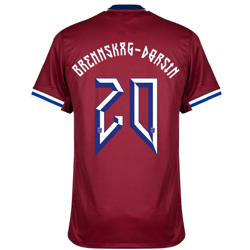 Danxen Män Norge Leo Brennskag-Dorsin #20 Röd Blå Vit Hemmatröja Matchtröjor 24-26 Tröjor T-Tröja