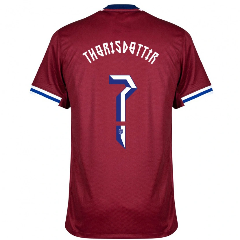 Danxen Män Norge Maria Thorisdottir #0 Röd Blå Vit Hemmatröja Matchtröjor 24-26 Tröjor T-Tröja