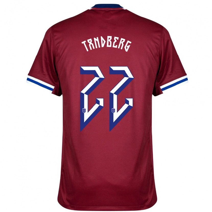 Danxen Män Norge Cathinka Tandberg #22 Röd Blå Vit Hemmatröja Matchtröjor 24-26 Tröjor T-Tröja