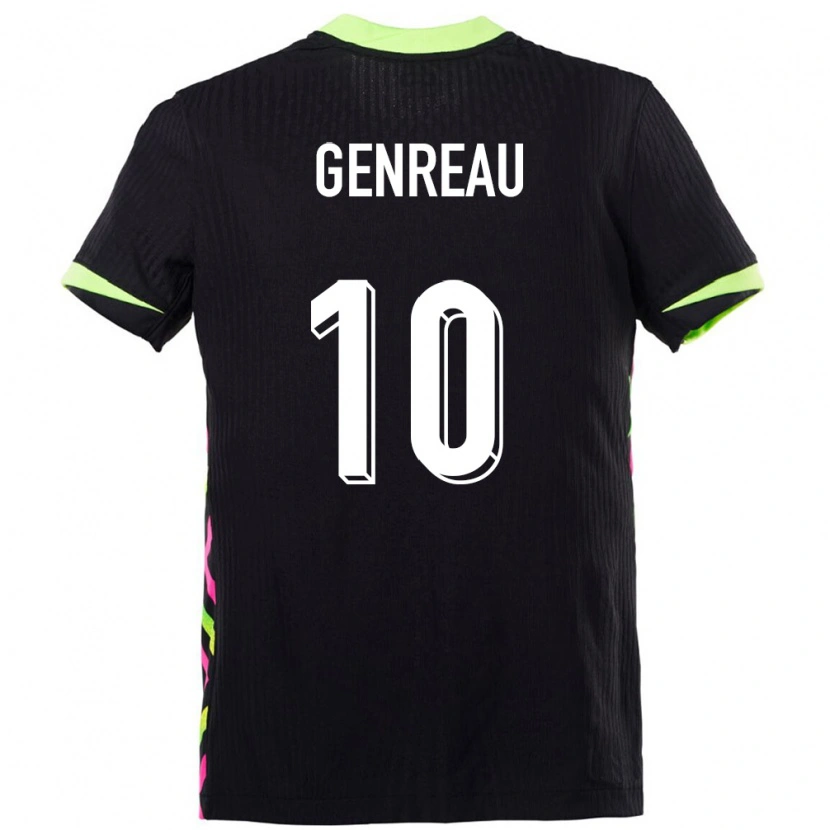 Danxen Män Australien Denis Genreau #10 Mörkblå Bortatröja Matchtröjor 24-26 Tröjor T-Tröja