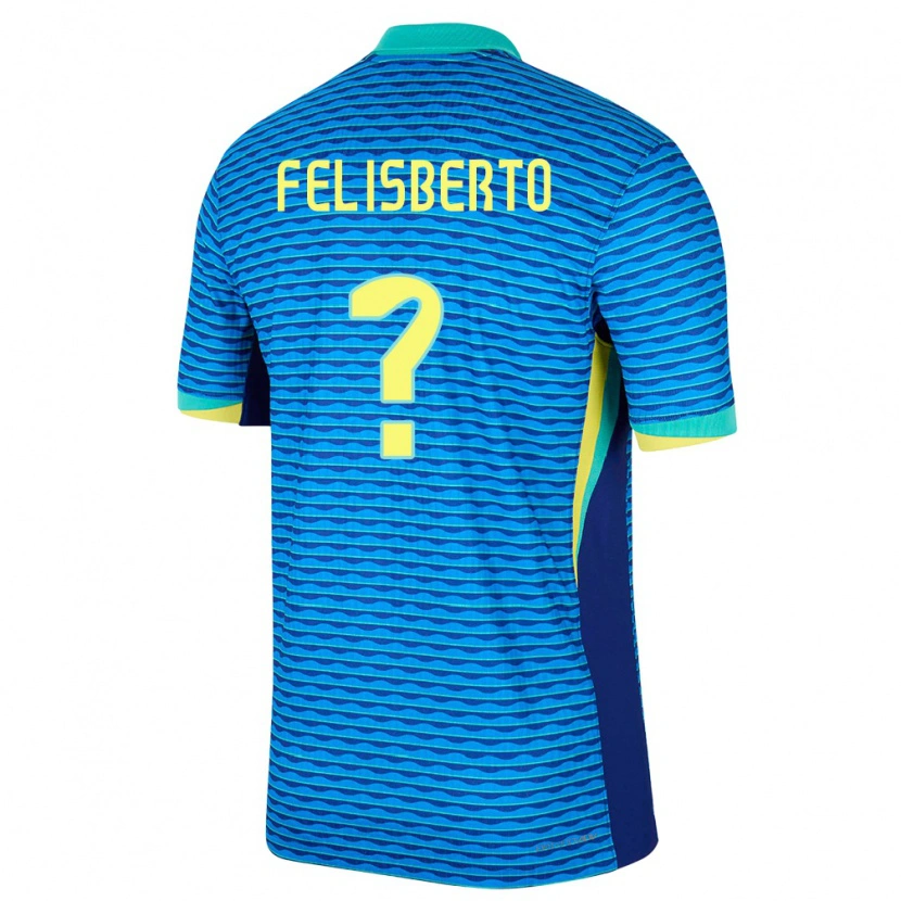 Danxen Män Brasilien Igor Felisberto #0 Blå Bortatröja Matchtröjor 24-26 Tröjor T-Tröja