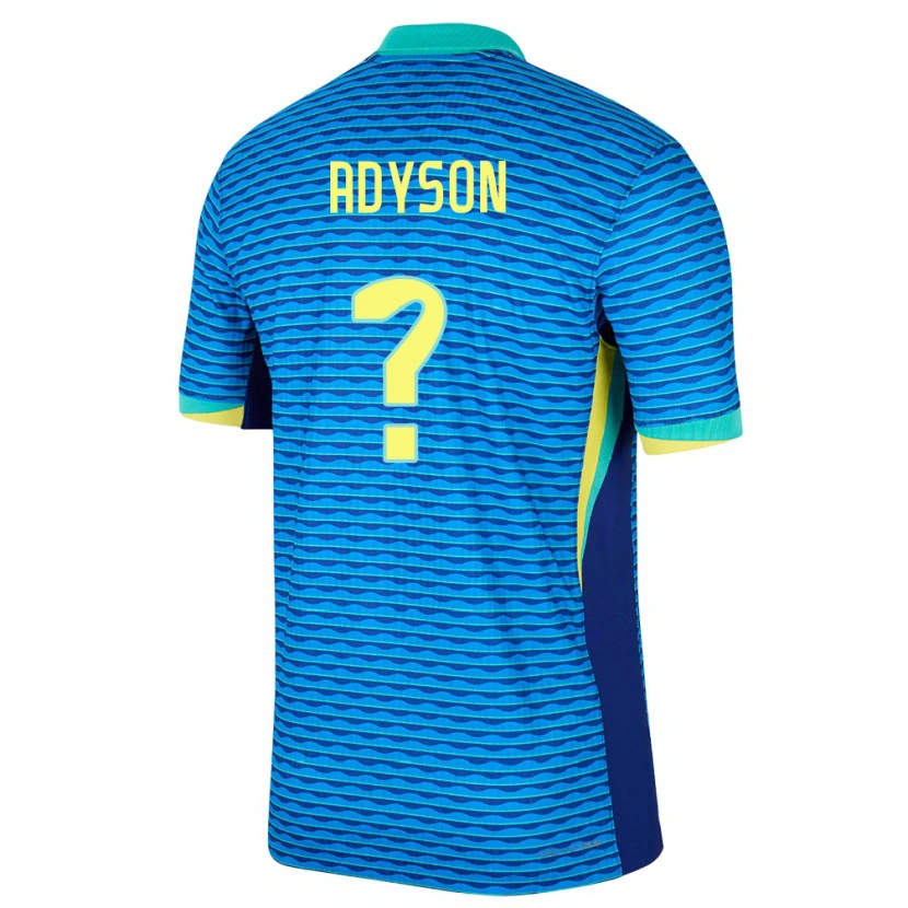 Danxen Män Brasilien Adyson #0 Blå Bortatröja Matchtröjor 24-26 Tröjor T-Tröja