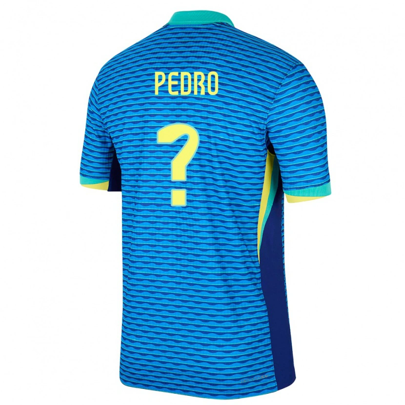 Danxen Män Brasilien João Pedro #0 Blå Bortatröja Matchtröjor 24-26 Tröjor T-Tröja