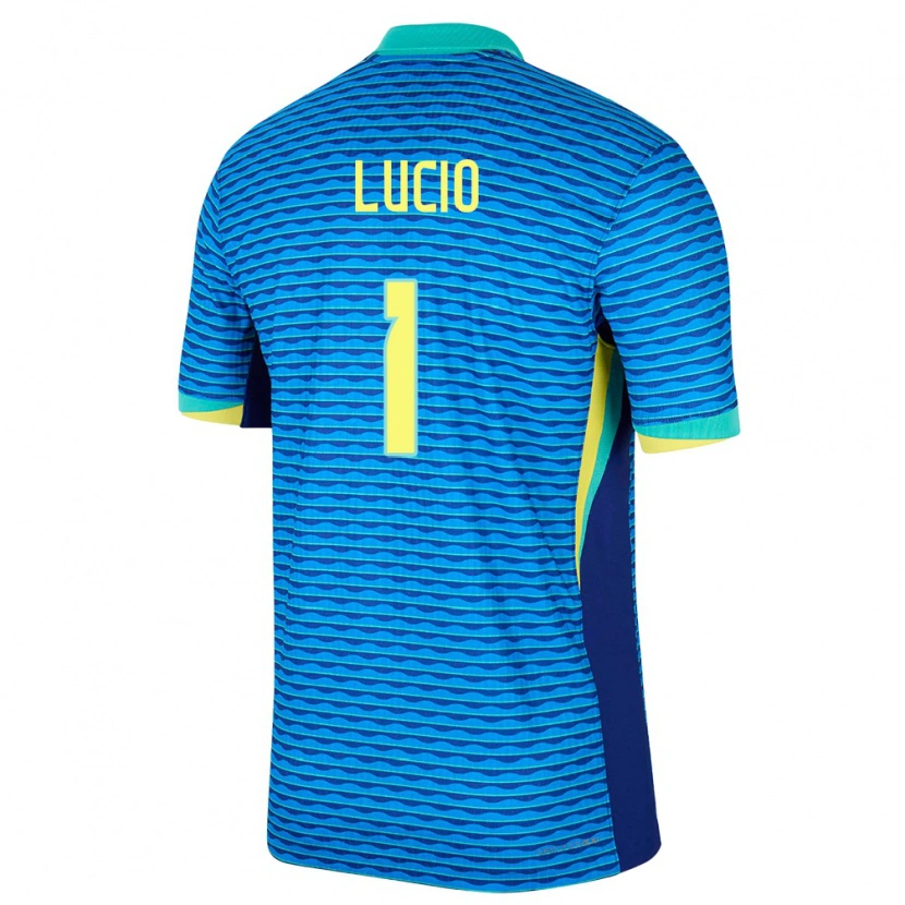 Danxen Män Brasilien João Lucio #1 Blå Bortatröja Matchtröjor 24-26 Tröjor T-Tröja
