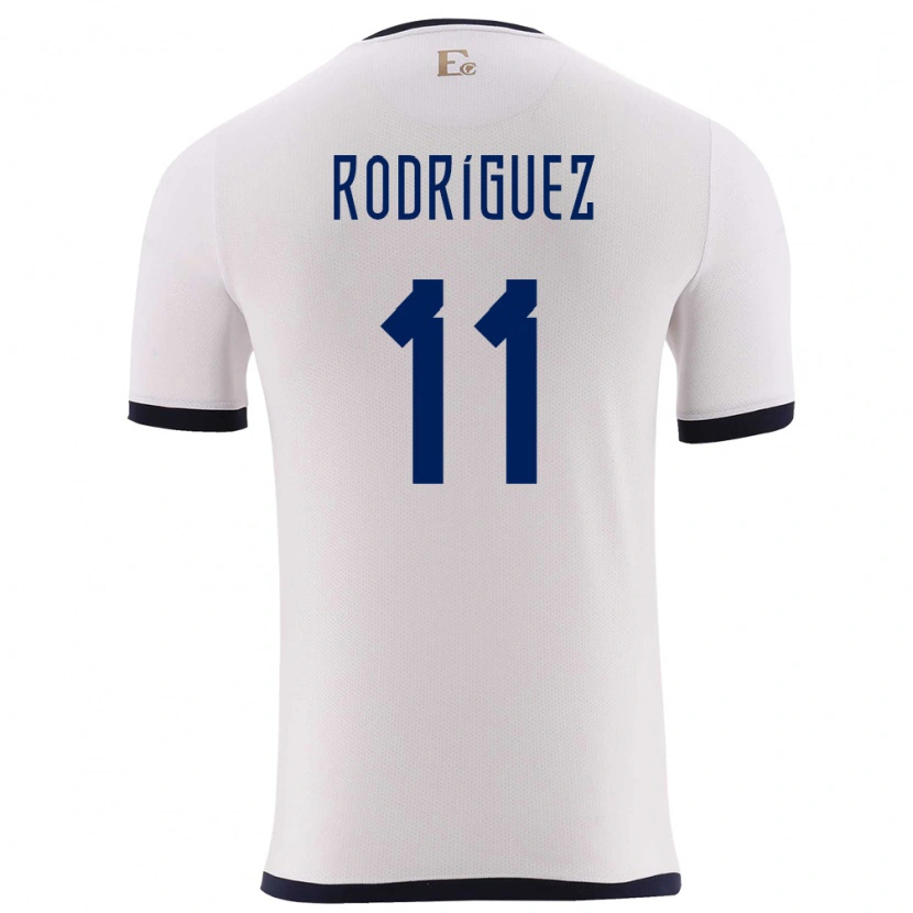 Danxen Män Ecuador Kevin Rodríguez #11 Vit Bortatröja Matchtröjor 24-26 Tröjor T-Tröja