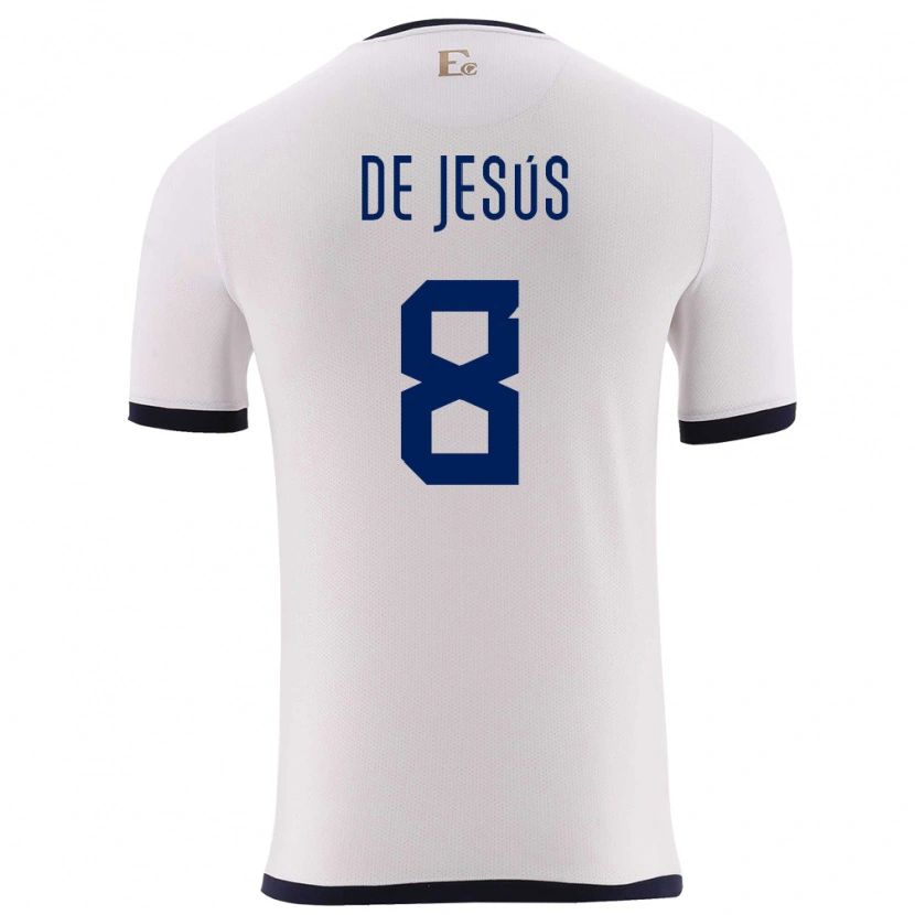 Danxen Män Ecuador Geremy De Jesús #8 Vit Bortatröja Matchtröjor 24-26 Tröjor T-Tröja