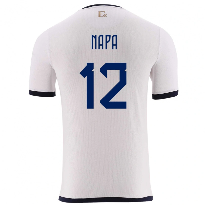 Danxen Män Ecuador Gilmar Napa #12 Vit Bortatröja Matchtröjor 24-26 Tröjor T-Tröja