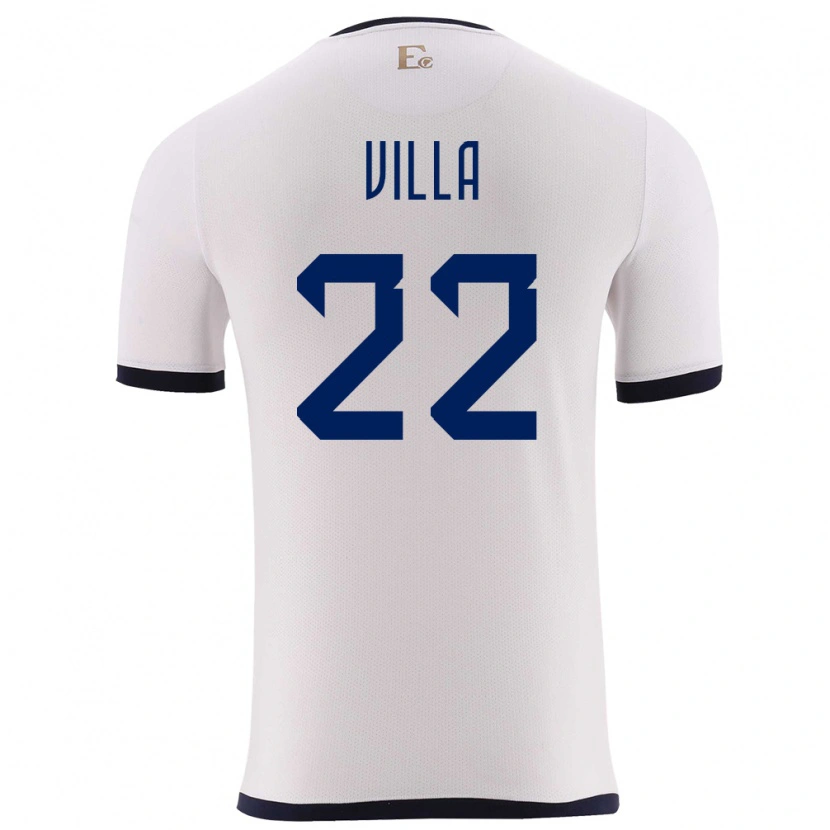 Danxen Män Ecuador Alexis Villa #22 Vit Bortatröja Matchtröjor 24-26 Tröjor T-Tröja