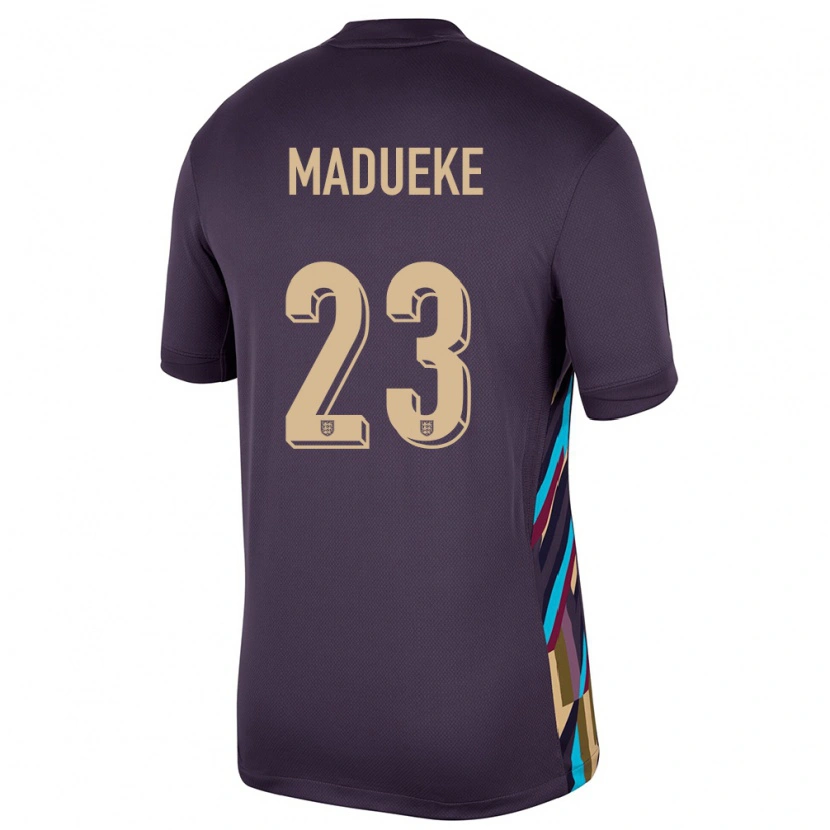 Danxen Män England Noni Madueke #23 Mörkt Russin Bortatröja Matchtröjor 24-26 Tröjor T-Tröja