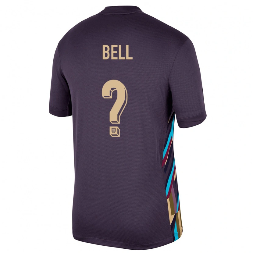 Danxen Män England Toby Bell #0 Mörkt Russin Bortatröja Matchtröjor 24-26 Tröjor T-Tröja