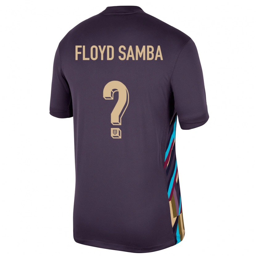 Danxen Män England Floyd Samba #0 Mörkt Russin Bortatröja Matchtröjor 24-26 Tröjor T-Tröja