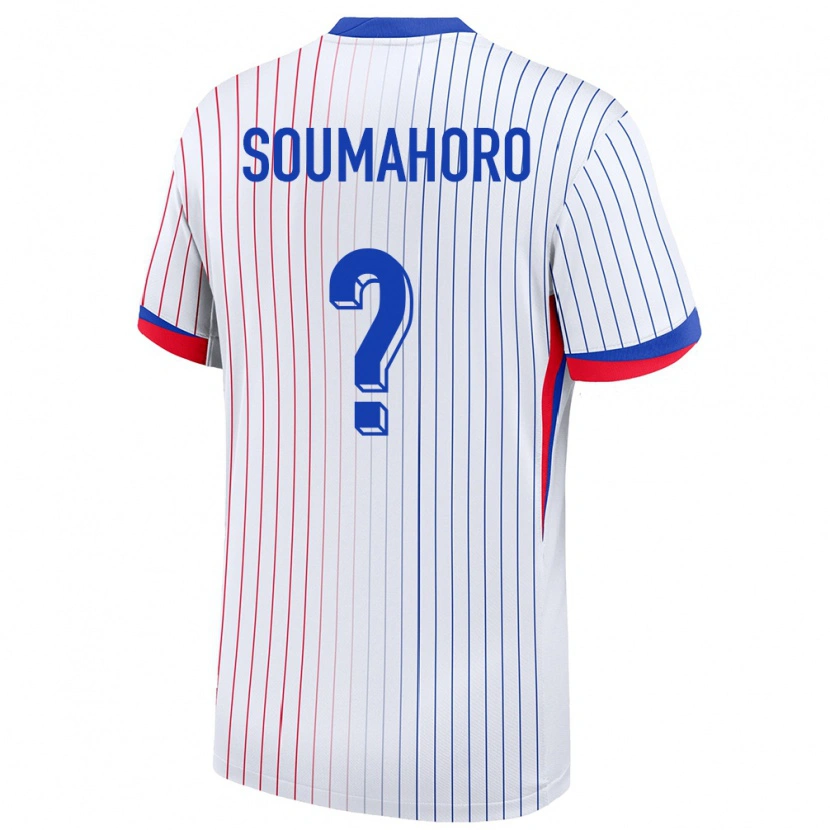 Danxen Män Frankrike Aboubaka Soumahoro #0 Vit Bortatröja Matchtröjor 24-26 Tröjor T-Tröja