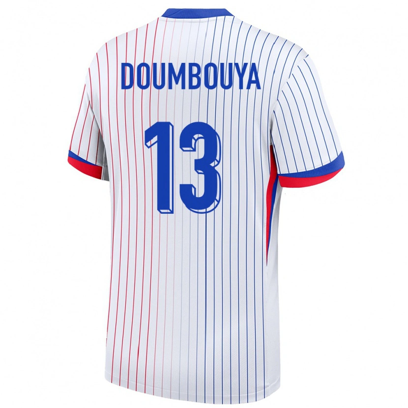 Danxen Män Frankrike Amidou Doumbouya #13 Vit Bortatröja Matchtröjor 24-26 Tröjor T-Tröja