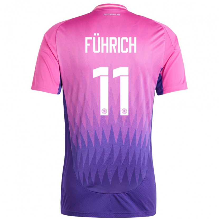 Danxen Män Tyskland Chris Führich #11 Rosa Lila Bortatröja Matchtröjor 24-26 Tröjor T-Tröja