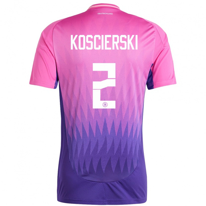 Danxen Män Tyskland Kacper Koscierski #2 Rosa Lila Bortatröja Matchtröjor 24-26 Tröjor T-Tröja