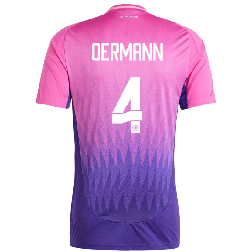 Danxen Män Tyskland Tim Oermann #4 Rosa Lila Bortatröja Matchtröjor 24-26 Tröjor T-Tröja