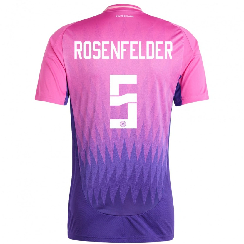 Danxen Män Tyskland Max Rosenfelder #5 Rosa Lila Bortatröja Matchtröjor 24-26 Tröjor T-Tröja