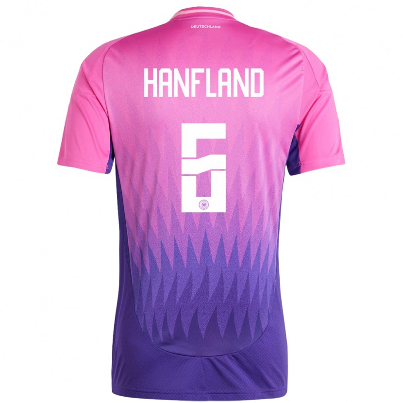 Danxen Män Tyskland Paul Hanfland #6 Rosa Lila Bortatröja Matchtröjor 24-26 Tröjor T-Tröja