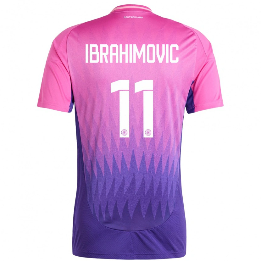 Danxen Män Tyskland Arijon Ibrahimovic #11 Rosa Lila Bortatröja Matchtröjor 24-26 Tröjor T-Tröja