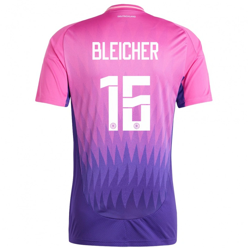 Danxen Män Tyskland Franz Xaver Bleicher #16 Rosa Lila Bortatröja Matchtröjor 24-26 Tröjor T-Tröja