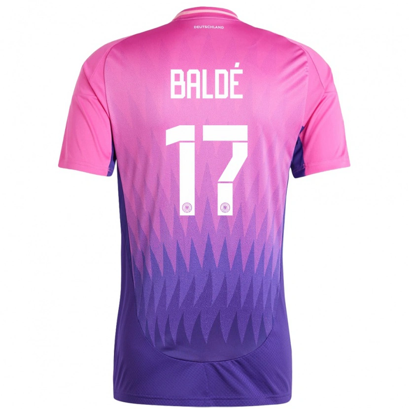 Danxen Män Tyskland Fabio Baldé #17 Rosa Lila Bortatröja Matchtröjor 24-26 Tröjor T-Tröja