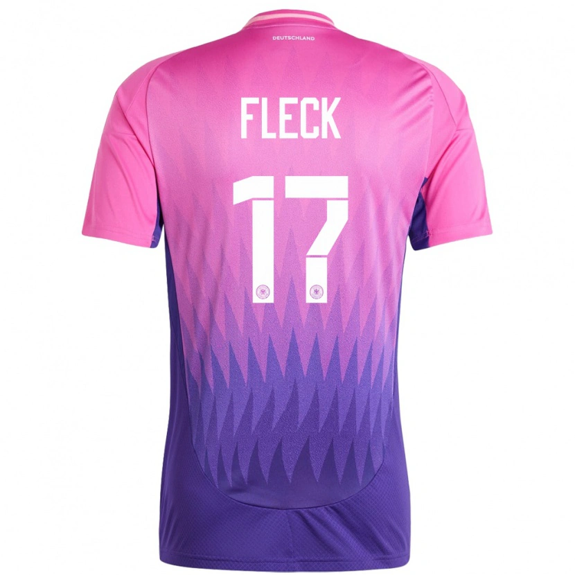 Danxen Män Tyskland Fritz Fleck #17 Rosa Lila Bortatröja Matchtröjor 24-26 Tröjor T-Tröja