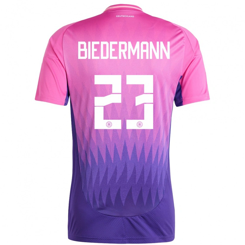 Danxen Män Tyskland Nico Biedermann #23 Rosa Lila Bortatröja Matchtröjor 24-26 Tröjor T-Tröja