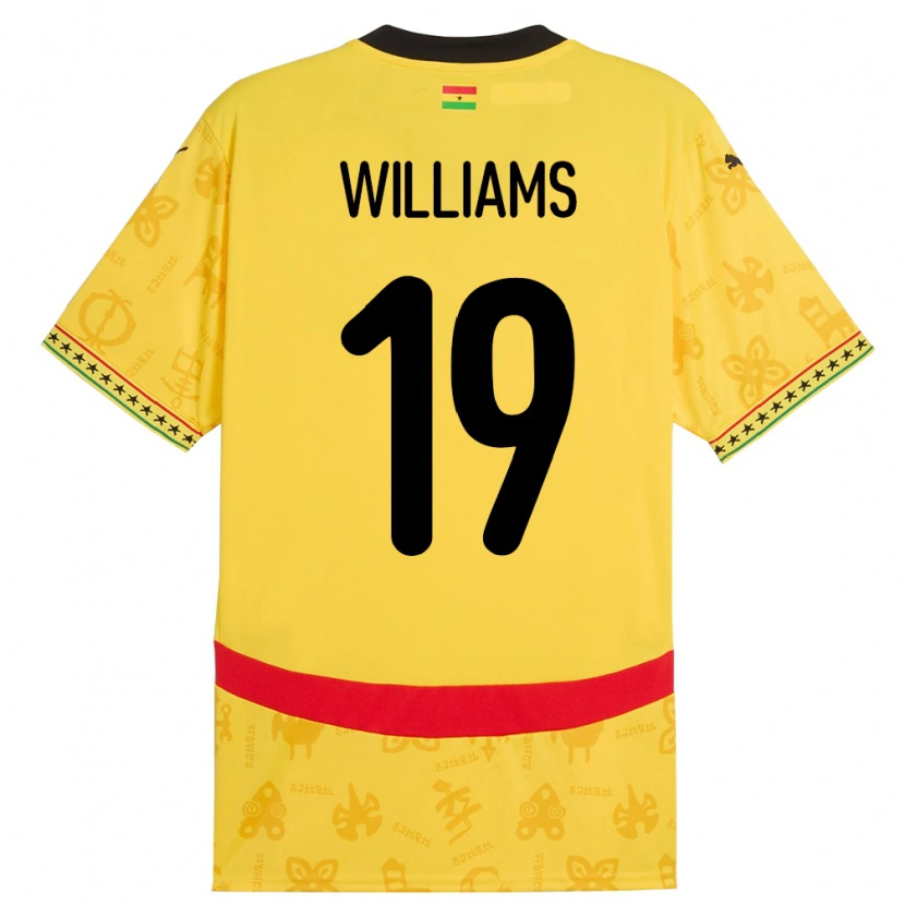 Danxen Män Ghana Iñaki Williams #19 Gul Bortatröja Matchtröjor 24-26 Tröjor T-Tröja