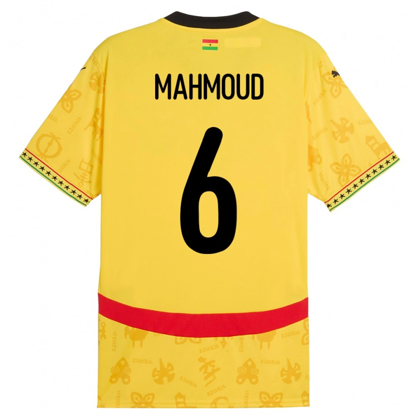 Danxen Män Ghana Mohaison Mahmoud #6 Gul Bortatröja Matchtröjor 24-26 Tröjor T-Tröja