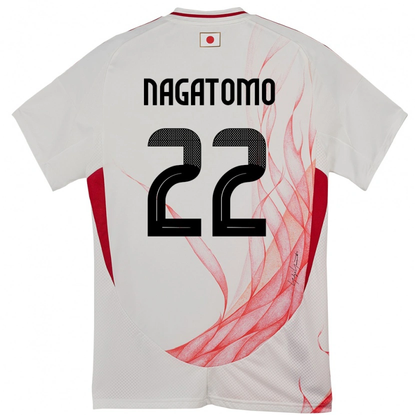 Danxen Män Japan Yuto Nagatomo #22 Vit Bortatröja Matchtröjor 24-26 Tröjor T-Tröja
