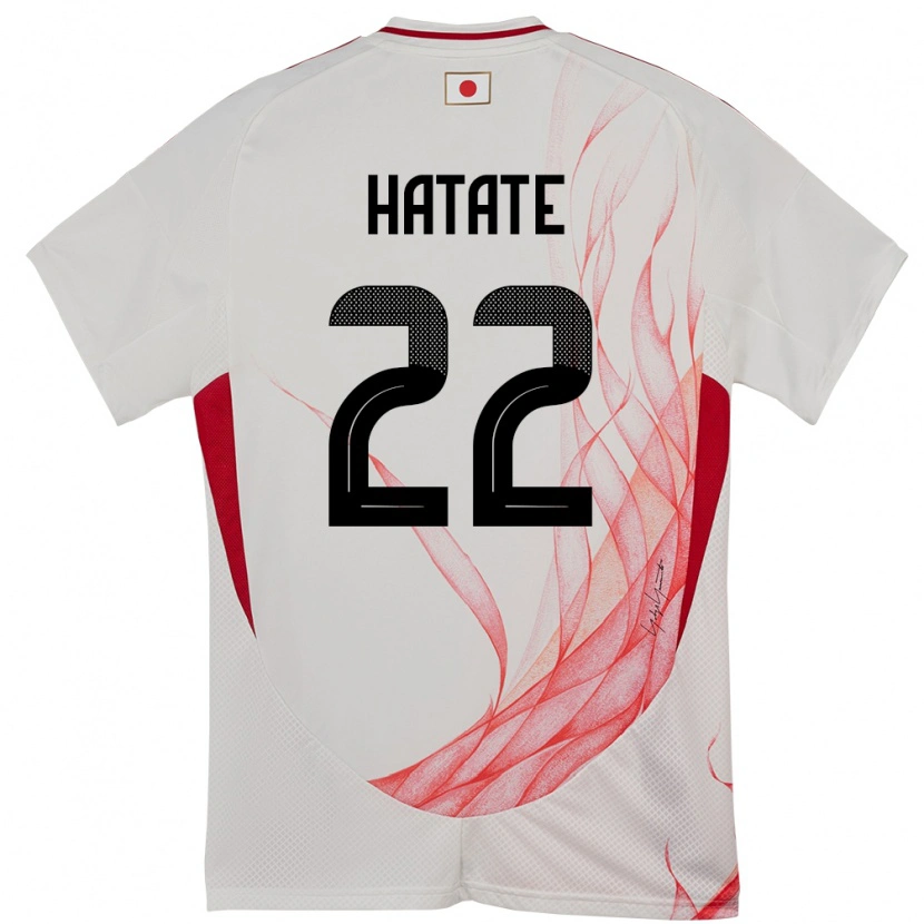 Danxen Män Japan Reo Hatate #22 Vit Bortatröja Matchtröjor 24-26 Tröjor T-Tröja