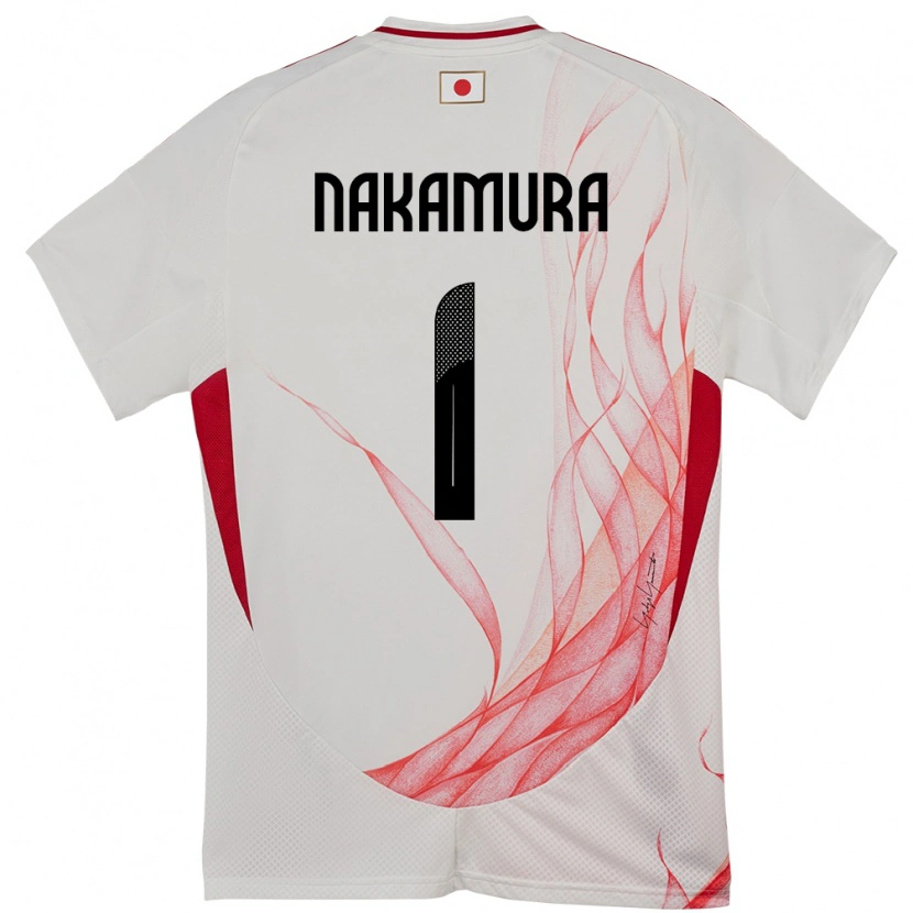 Danxen Män Japan Keisuke Nakamura #1 Vit Bortatröja Matchtröjor 24-26 Tröjor T-Tröja
