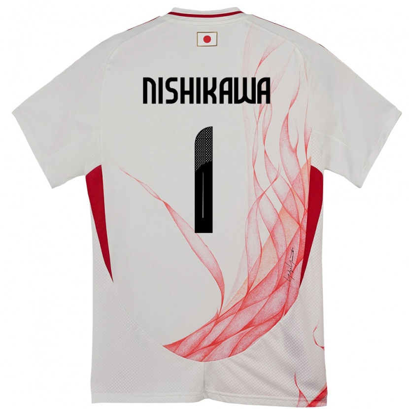 Danxen Män Japan Genki Nishikawa #1 Vit Bortatröja Matchtröjor 24-26 Tröjor T-Tröja