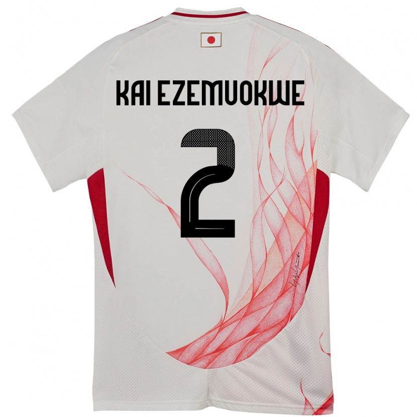 Danxen Män Japan Chimezie Kai Ezemuokwe #2 Vit Bortatröja Matchtröjor 24-26 Tröjor T-Tröja