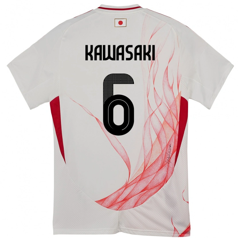 Danxen Män Japan Sota Kawasaki #6 Vit Bortatröja Matchtröjor 24-26 Tröjor T-Tröja