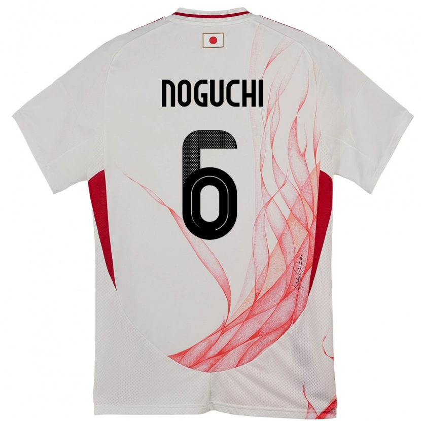 Danxen Män Japan Rento Noguchi #6 Vit Bortatröja Matchtröjor 24-26 Tröjor T-Tröja
