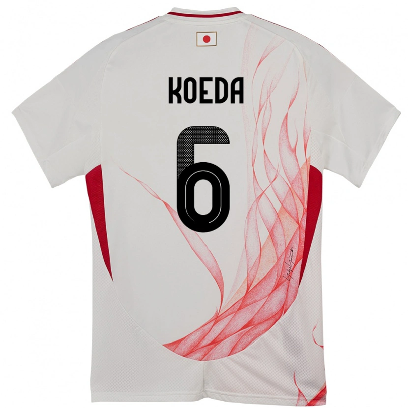 Danxen Män Japan Sakutaro Koeda #6 Vit Bortatröja Matchtröjor 24-26 Tröjor T-Tröja