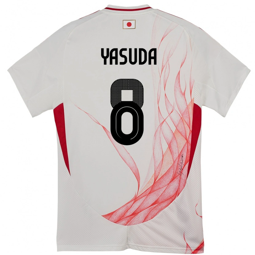 Danxen Män Japan Kenshin Yasuda #8 Vit Bortatröja Matchtröjor 24-26 Tröjor T-Tröja