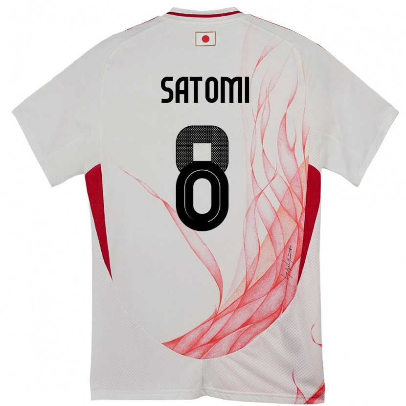 Danxen Män Japan Tafuku Satomi #8 Vit Bortatröja Matchtröjor 24-26 Tröjor T-Tröja