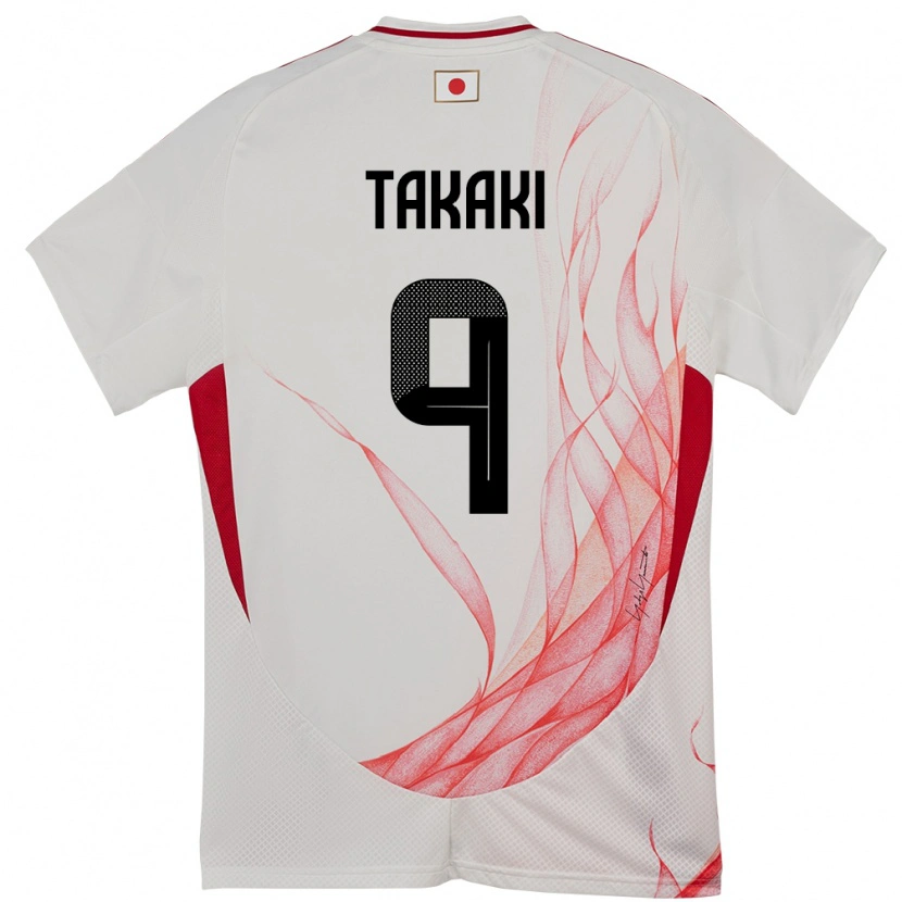 Danxen Män Japan Eito Takaki #9 Vit Bortatröja Matchtröjor 24-26 Tröjor T-Tröja