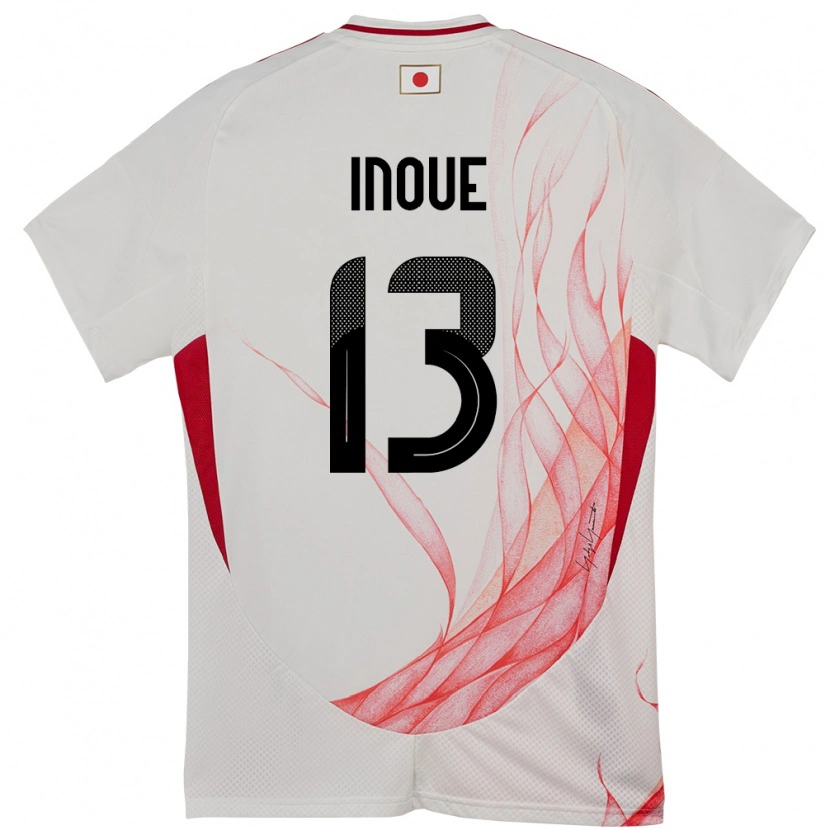 Danxen Män Japan Aren Inoue #13 Vit Bortatröja Matchtröjor 24-26 Tröjor T-Tröja