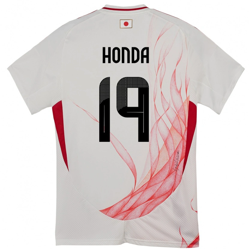 Danxen Män Japan Fuchi Honda #19 Vit Bortatröja Matchtröjor 24-26 Tröjor T-Tröja