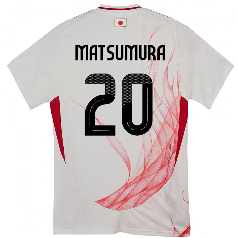 Danxen Män Japan Yuta Matsumura #20 Vit Bortatröja Matchtröjor 24-26 Tröjor T-Tröja