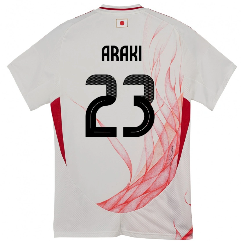 Danxen Män Japan Rui Araki #23 Vit Bortatröja Matchtröjor 24-26 Tröjor T-Tröja