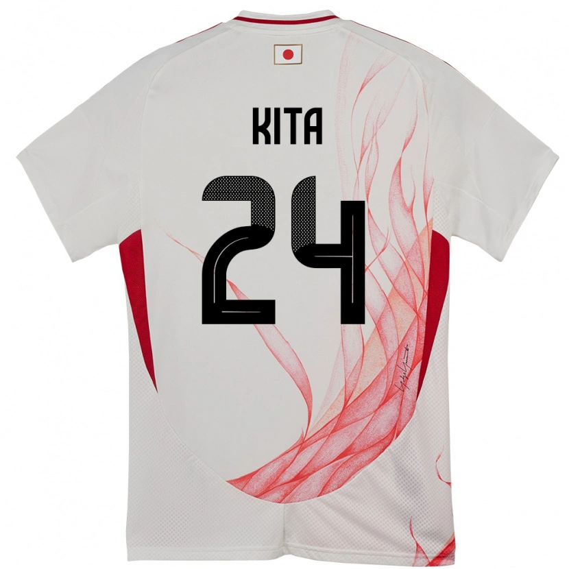 Danxen Män Japan Kazunari Kita #24 Vit Bortatröja Matchtröjor 24-26 Tröjor T-Tröja