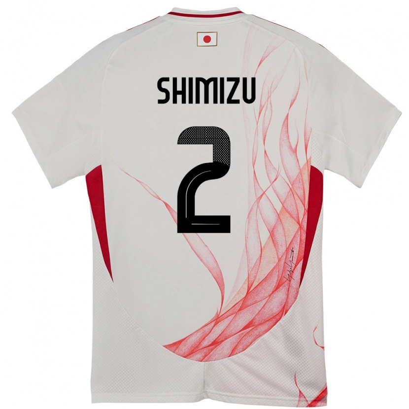 Danxen Män Japan Risa Shimizu #2 Vit Bortatröja Matchtröjor 24-26 Tröjor T-Tröja
