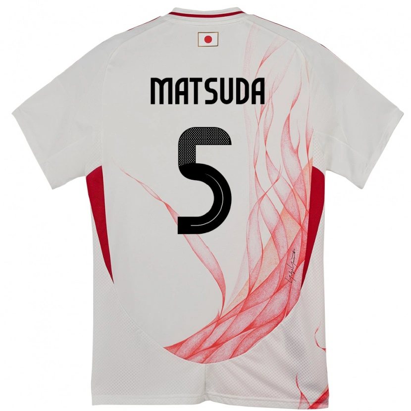 Danxen Män Japan Hayate Matsuda #5 Vit Bortatröja Matchtröjor 24-26 Tröjor T-Tröja