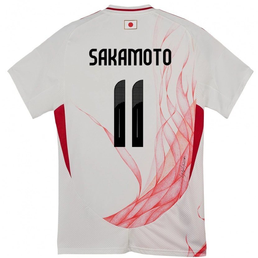 Danxen Män Japan Isa Sakamoto #11 Vit Bortatröja Matchtröjor 24-26 Tröjor T-Tröja