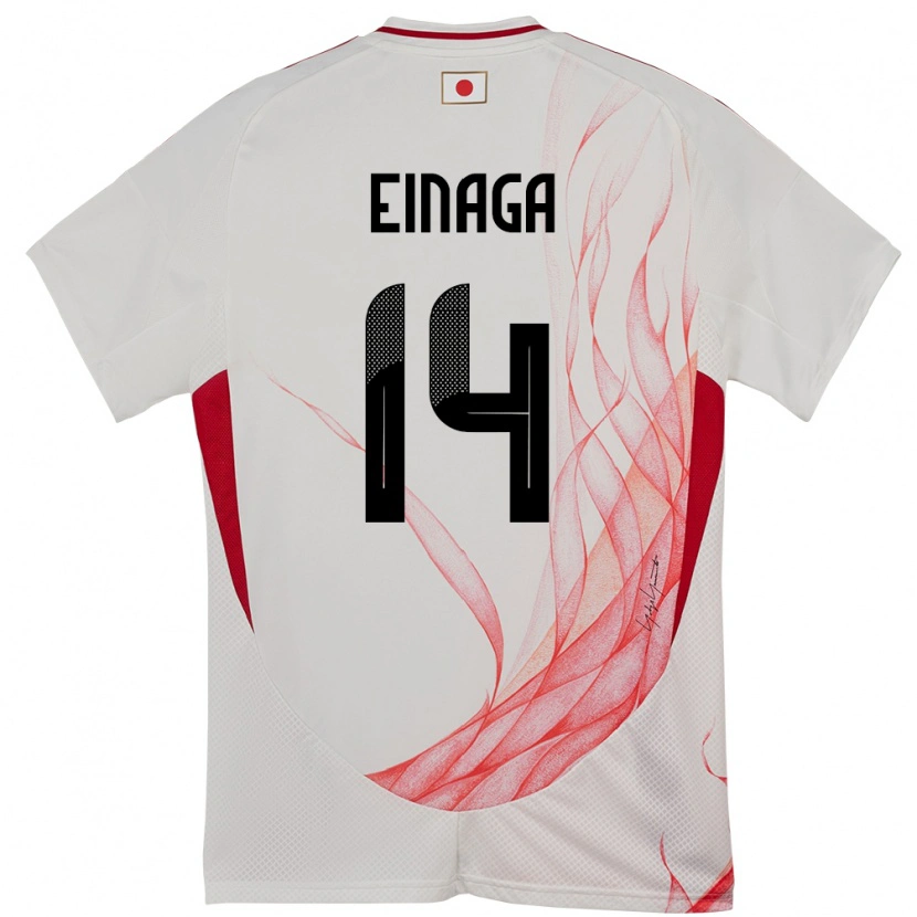 Danxen Män Japan Takatora Einaga #14 Vit Bortatröja Matchtröjor 24-26 Tröjor T-Tröja